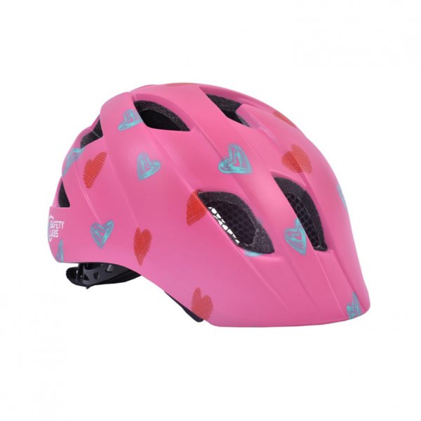 Κράνος Παιδικό SAFETY LABS FIONA με Φωτάκι LED Pink Hearts (48-53cm)