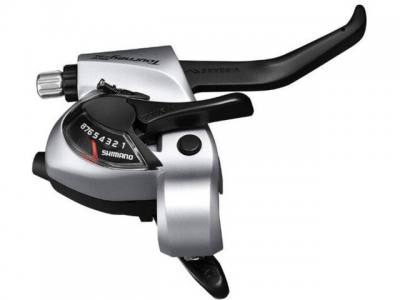 Λεβιεδομανέτα Δεξιά SHIMANO ST-TX800 8 Ταχυτήτων Ασημί