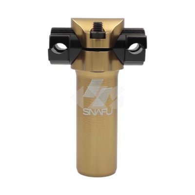 Ντίζα σέλας Snafu BMX J-Bar Short Railed Micro Adjust Seat Post (75mm) Gold