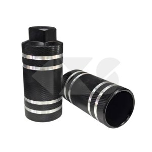 Σετ Αναβατήρες FAT Αλουμινίου BMX βιδωτοί για 10mm Άξονα Black/Silver