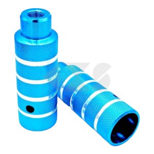Σετ Αναβατήρες Αλουμινίου BMX βιδωτοί για 14mm Άξονα Blue