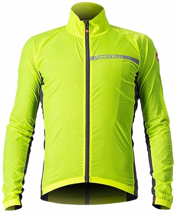 Αντιανεμικό Castelli Squadra Stretch Jacket - Yellow Fluo / Dark Gray