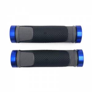 Χειρολαβές ΜΤΒ Lock On Hualong HL-308 Black/Grey with Blue Lock Rings