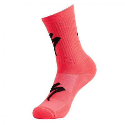 Κάλτσες Specialized Techno MTB Tall Logo Socks Imperial Red