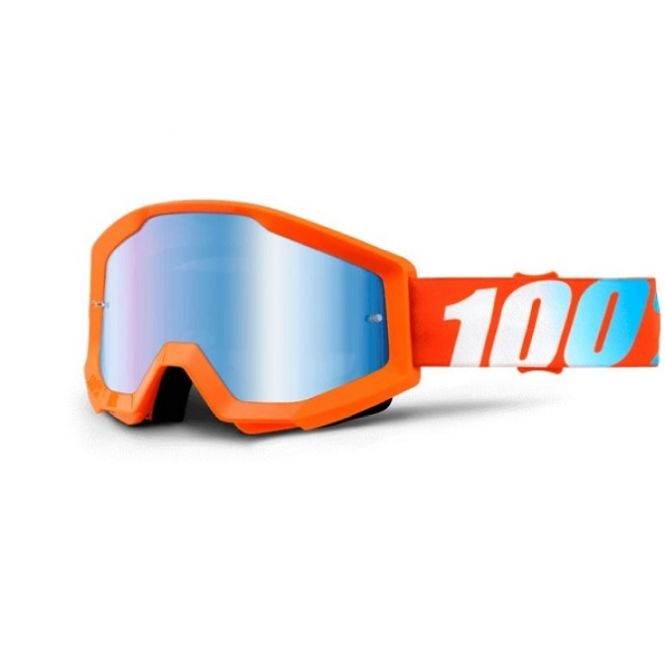 Μάσκα 100% Strata Orange Mirror Blue Lens