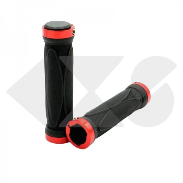 Χειρολαβές ΜΤΒ Lock On Hualong HL-202 Black with Red Lock Rings