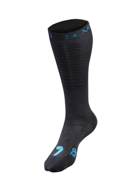 Κάλτσες 7iDP Long Sock Black/Cyan