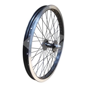 Τροχός Εμπρόσθιος BMX MOUNT Hub/HJC Rim Αλουμινίου Black 20&quot; - Άξονας 14mm - 48 Ακτίνες Black