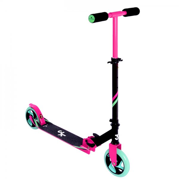 Πατίνι Δίτροχο (Scooter) Αθλοπαιδιά με 145mm Τροχούς Black/Fuchsia