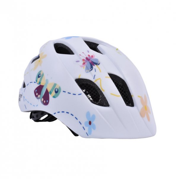 Κράνος Παιδικό SAFETY LABS FIONA με Φωτάκι LED White Butterflies (48-53cm)