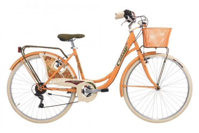 Ποδήλατο City CINZIA 26&quot; BELLE EPOQUE LADY 6 SPEEDS PEACH ORANGE