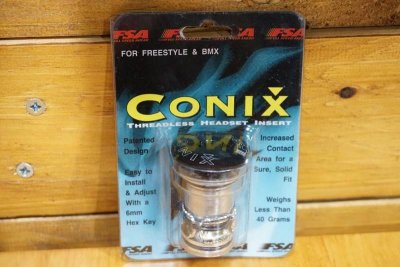 NOS NIB FSA Conix &Tau;ά&pi;&alpha; - &Kappa;&omicron;&upsilon;&kappa;&omicron;&upsilon;&nu;ά&rho;&alpha; &Pi;&iota;&rho;&omicron;&upsilon;&nu;&iota;&omicron;ύ Threadless HeadSet Insert 1'' Black