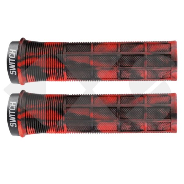 Χειρολαβές Switch SUPERGRIP Lock On Smoke Red με Μαύρο Lock On
