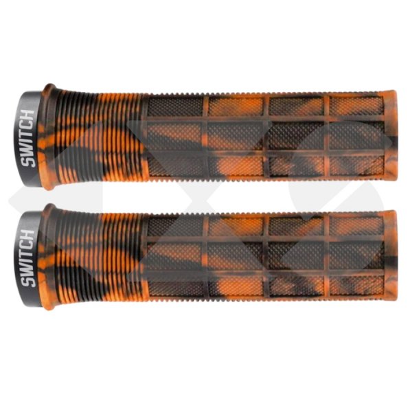 Χειρολαβές Switch SUPERGRIP Lock On Smoke Orange με Μαύρο Lock On