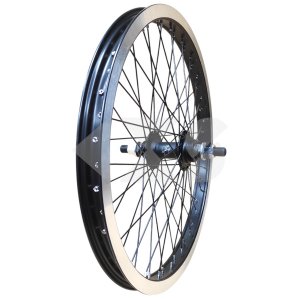 Τροχός Οπίσθιος BMX GT Logo Flip Flop Hub/HJC Rim Αλουμινίου Black 20&quot; - Άξονας 14mm - 48 Ακτίνες Black Mat