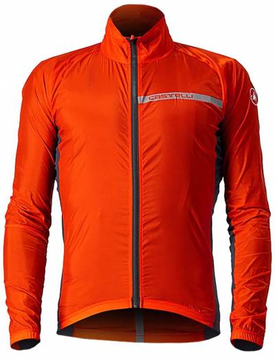 Αντιανεμικό Castelli Squadra Stretch Jacket - Fiery Red / Dark Gray