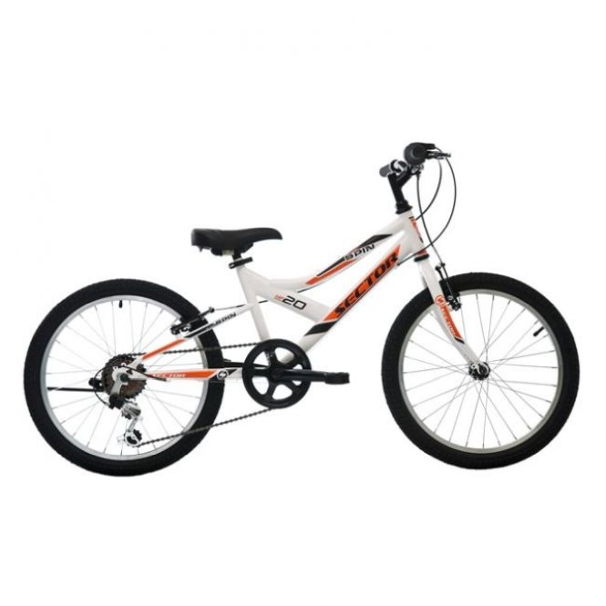 Ποδήλατο SECTOR SPIN 20&#039;&#039; HARD Χωρίς Ταχύτητες Λευκό/Πορτοκαλί