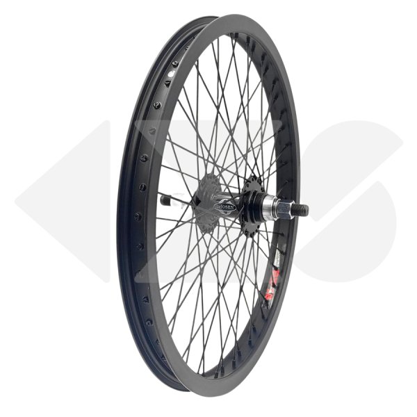 Τροχός BMX Οπίσθιος Αλουμινίου Custom CHOSEN/SHINING BX16 - Κλειστά Ρουλεμάν -  Άξονας 14mm - 48 Ακτίνες Black