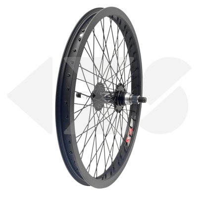 Τροχός BMX Οπίσθιος Αλουμινίου Custom CHOSEN/SHINING BX16 - Κλειστά Ρουλεμάν -  Άξονας 14mm - 48 Ακτίνες Black