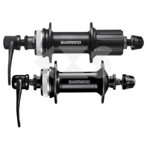 Κέντρα Ζεύγος Shimano TOURNEY TY505 Οπίσθιο &amp; Εμπρόσθιο alloy Δισκοφρένου Center Lock 32H - 7sp Black