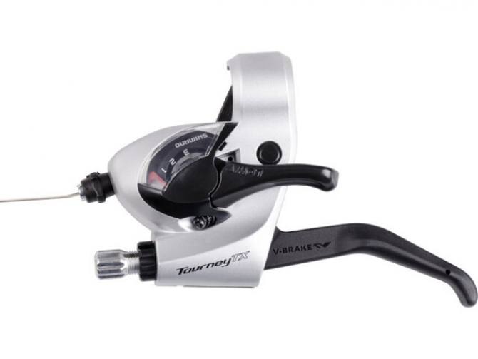 Λεβιεδομανέτα Αριστερή SHIMANO ST-TX800 3 Ταχυτήτων Ασημί