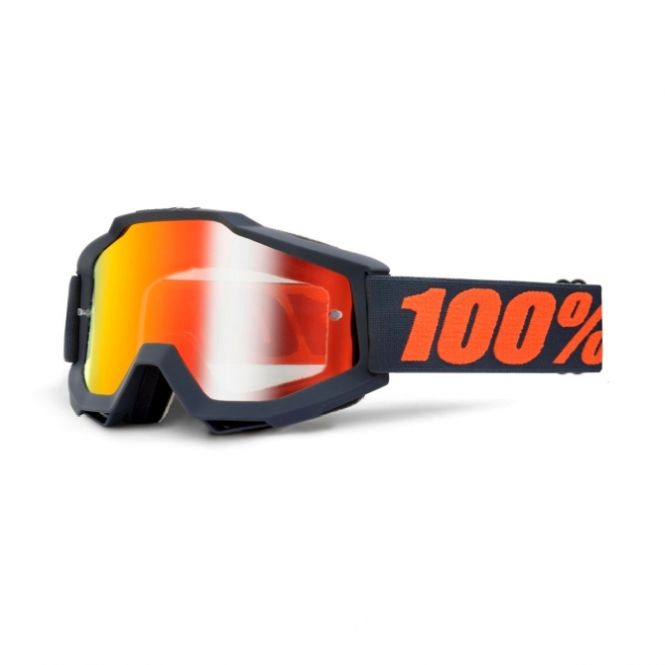 Μάσκα 100% Accuri Enduro Gunmetal Mirror Red &amp; Clear Lens