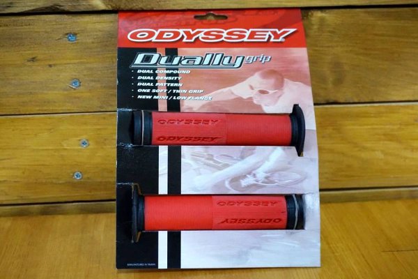 NOS/NIB Χειρολαβές Odyssey Dually BMX Grips Red