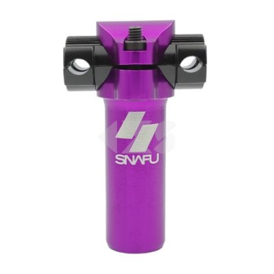 Ντίζα σέλας Snafu BMX J-Bar Short Railed Micro Adjust Seat Post (75mm) Purple