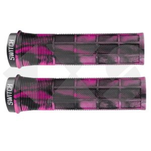 Χειρολαβές Switch SUPERGRIP Lock On Smoke Pink με Μαύρο Lock On