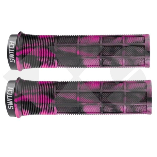 Χειρολαβές Switch SUPERGRIP Lock On Smoke Pink με Μαύρο Lock On